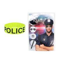 Politie verkleed accessoire set - 5-delig - bril/badge/knuppel/pet/armband - volwassenen Politie verkleed accessoire set - 5-delig - bril/badge/knuppel/pet/armband - volwassenen