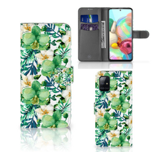 Samsung Galaxy A71 Hoesje Orchidee Groen