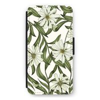 Wit bloemenpatroon: iPhone 11 Flip Hoesje