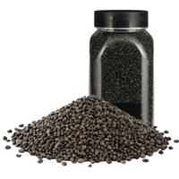 Home & Styling decoratie stenen/granulaat - 5x - 650ml - antraciet - hobby steentjes