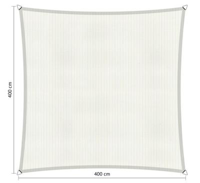 Vierkant 4,00x4,00 m Arctic White - Shadow comfort