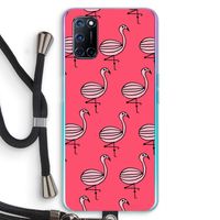 Flamingo: Oppo A72 Transparant Hoesje met koord