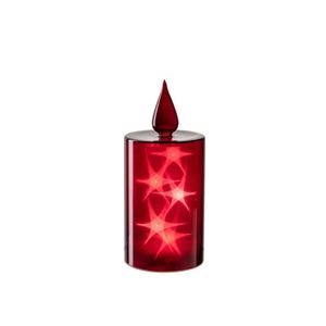 Leonardo Stella Kaarslamp met ledverlichting rood 21 cm