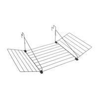Metaltex droogrek Tilburg 12m zwart