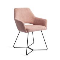 Jesper Home Eetkamerstoel 'Yanai' Beehive Black, kleur Pink Punch
