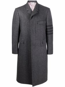 Thom Browne manteau à détail 4 bandes signature - Gris