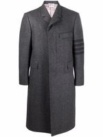 Thom Browne manteau à détail 4 bandes signature - Gris