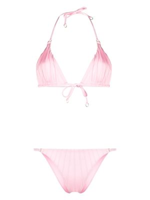 Noire Swimwear bikini à fronces - Rose