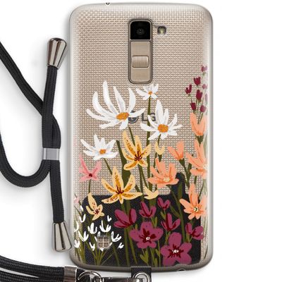 Painted wildflowers: LG K10 (2016) Transparant Hoesje met koord