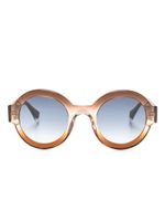 GIGI STUDIOS lunettes de soleil Laura à monture ronde - Marron