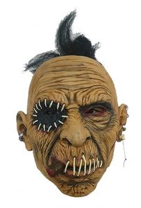 Witbaard masker Stitched Mouth rubber/polyester bruin one size