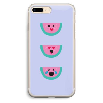 Smiley watermeloen: iPhone 7 Plus Transparant Hoesje