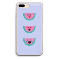 Smiley watermeloen: iPhone 7 Plus Transparant Hoesje