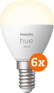 Philips Hue Kogellamp White E14 6-pack