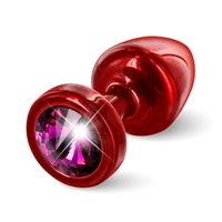 diogol - anni butt plug rond rood / roze 25 mm
