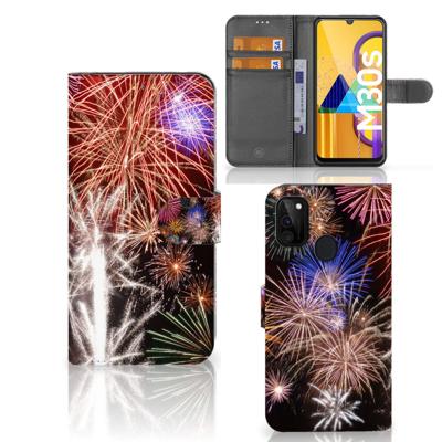 Samsung Galaxy M21 | M30s | Wallet Case | met Pasjes | Vuurwerk