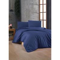 Beddengoedset - 1 dekbedovertrek 220 x 240 cm + 2 kussenslopen 60 x 60 cm - 100% versterkt katoen - Blauw