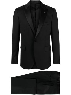 Tagliatore costume à bords en satin - Noir