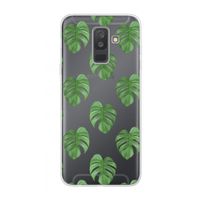 Monstera leaves: Samsung Galaxy A6 Plus (2018) Transparant Hoesje