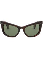 Marni Eyewear lunettes de soleil à monture papillon - Marron