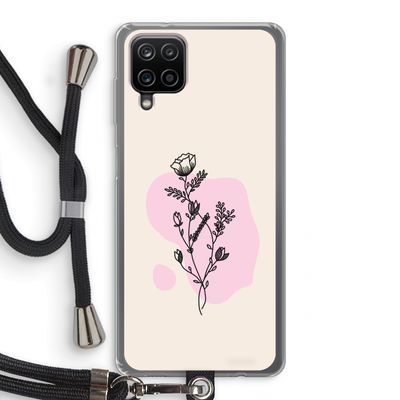 Roses are red: Samsung Galaxy A12 Transparant Hoesje met koord