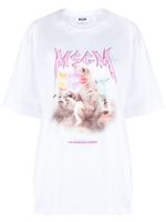 MSGM t-shirt à imprimé graphique - Blanc - thumbnail