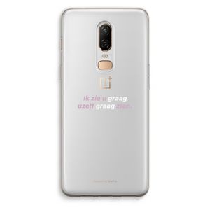 uzelf graag zien: OnePlus 6 Transparant Hoesje