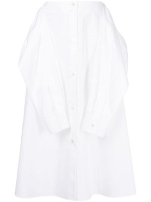 MM6 Maison Margiela jupe mi-longue à boutonnière - Blanc
