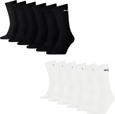 12-paar Crew sport sokken - Multipack sport sokken voor dames en heren - Zwart - Combi - Voordeelverpakking