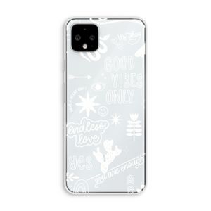 Good vibes: Pixel 4 XL Transparant Hoesje