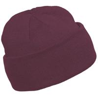 Wintermuts Beanie Yukon - bordeaux rood - heren/dames - sterk/zacht/licht gebreid 100% Acryl