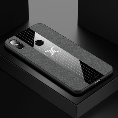 Voor Xiaomi mi 6X/a2 XINLI stiksels doek textuur schokbestendige TPU beschermhoes (grijs)