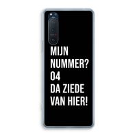 Da ziede van hier - Zwart: Sony Xperia 5 II Transparant Hoesje