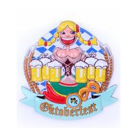 3D decoratieborden bierfeest versiering Heidi 44 cm   -