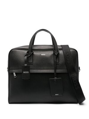 BOSS pochette d'ordinateur à logo - Noir