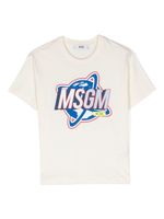 MSGM Kids t-shirt en coton à logo imprimé - Blanc - thumbnail