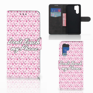 Huawei P30 Pro Portemonnee Hoesje Flowers Pink DTMP