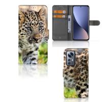 Xiaomi 12 Pro | Telefoonhoesje | Met pasjeshouder | Baby Luipaard