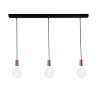 Masterlight Roodkoperen pendellampConcepto 3-lichts roodkoper met zwart - 2237-56-100-3