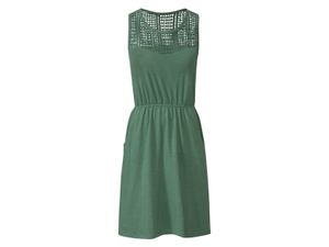 esmara Dames jurk met gehaakt kant (S (36/38), Groen)