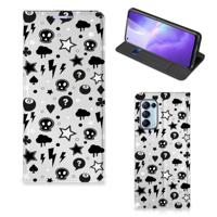 Mobiel BookCase OPPO Find X3 Lite Silver Punk Mobiel BookCase OPPO Find X3 Lite Silver Punk