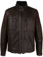 Belstaff veste en cuir Tundra à fermeture zippée - Marron