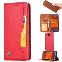 Knead huidtextuur horizontale Flip lederen case voor Sony Xperia 10 met foto frame & houder & kaartsleuven & portemonnee (rood)