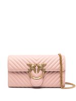 PINKO sac porté épaule Love One en cuir - Rose - thumbnail