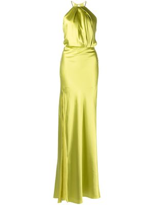 Michelle Mason robe plissée à dos-nu - Vert