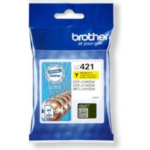 Brother LC-421Y inktcartridge 1 stuk(s) Origineel Geel