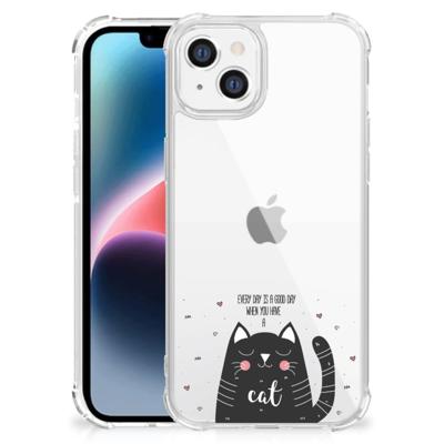 Apple iPhone 14 Plus Stevig | Bumper Hoesje | Cat Good Day Apple iPhone 14 Plus Stevig | Bumper Hoesje | Cat Good Day