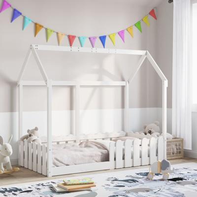 Bedhuis wit massief grenenhout 80x160 cm