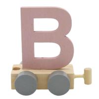 JeP kids houten treinletter B-roze