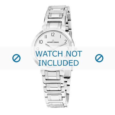 Jacques Lemans horlogeband 1-1932A Staal Zilver